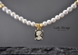 Mobile Preview: 925 Silber - Perlenarmband Gold - Muschelkernperlen - Silberarmband Damen - Zeitlos - Cameo - Brautschmuck - Handmade - Geschenk für Sie
